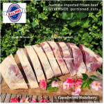 Beef SILVERSIDE Australia RALPHS frozen WHOLE CUT 9-10 kg/pc dimension 55x30x15cm (price/kg)